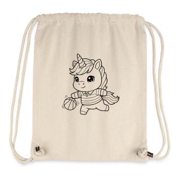 Joueur de basket-ball licorne - Sac à cordon recyclé Stanley/Stella - blanc naturel - Devant