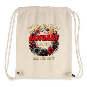 CONGRATULATIONS JANUARY - Stanley/Stella Recycled Gym Bag - natural - Front