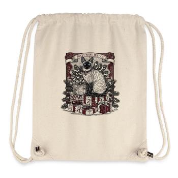 Stille Nacht Katze Geschenke - Stanley/Stella recycelter Gym Bag - Naturweiß - Vorne