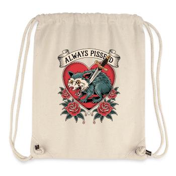 Wütender Wolf Herz Tattoo Stil - Stanley/Stella recycelter Gym Bag - Naturweiß - Vorne