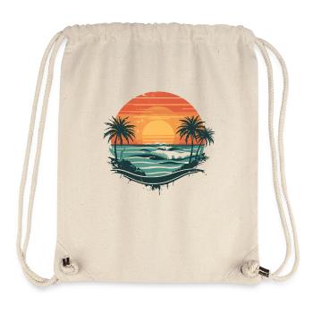 Retro-Surf-Vibe - Stanley/Stella recycelter Gym Bag - Naturweiß - Vorne