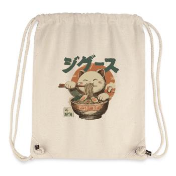 Lucky Cat Ramen Japon Streetwear Design - Sac à cordon recyclé Stanley/Stella - blanc naturel - Devant