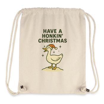 Weihnachtsgans Honkin' Hab ein Weihnachten - Stanley/Stella recycelter Gym Bag - Naturweiß - Vorne