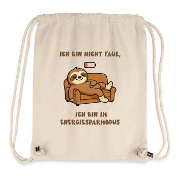 Sloth Power Saving Mode Design - Stanley/Stella Recycled Gym Bag - natural - Front