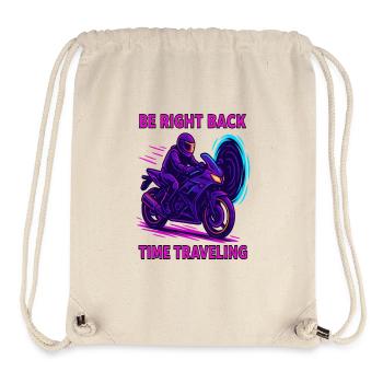 Be Right Back Zeitreise Motorrad - Stanley/Stella recycelter Gym Bag - Naturweiß - Vorne