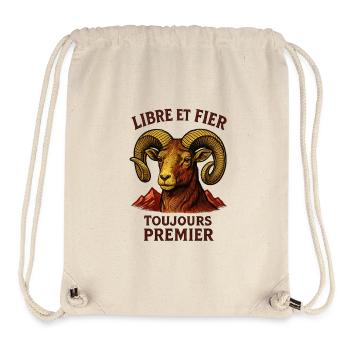 Aries Star Sign - Astrology - Stanley/Stella Recycled Gym Bag - natural - Front