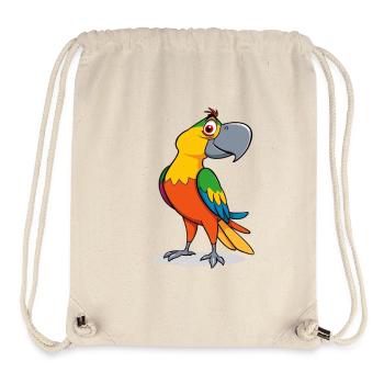 Colorful Parrot Cartoon - Stanley/Stella Recycled Gym Bag - natural - Front