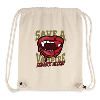Save a Vampire – Donate Blood - Stanley/Stella Recycled Gym Bag - natural - Front