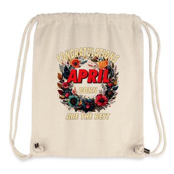 CONGRATULATIONS APRIL - Stanley/Stella Recycled Gym Bag - natural - Front