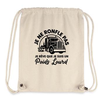 Schwergewichtiges humorvolles Trucker-Geschenk - Stanley/Stella recycelter Gym Bag - Naturweiß - Vorne