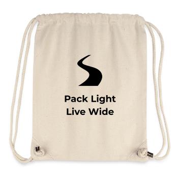 Pack Light, Live Wide – Travel Shirt - Stanley/Stella Recycled Gym Bag - natural - Front