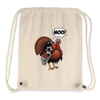 Truthahn Muh Thanksgiving Weihnacht Feiertag - Stanley/Stella recycelter Gym Bag - Naturweiß - Vorne