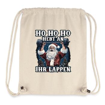 Santa HO HO HO LIFTS UP AT HER RAG Funny - Stanley/Stella Recycled Gym Bag - natural - Front