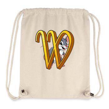 BUCHSTABE W - Stanley/Stella recycelter Gym Bag - Naturweiß - Vorne