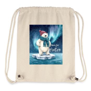 Born for Winter Polar Bear - Stanley/Stella Recycled Gym Bag - natural - Front