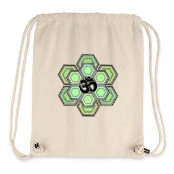Om Symbole Aum Hexagone Mandala Yoga Méditation - Sac à cordon recyclé Stanley/Stella - blanc naturel - Devant