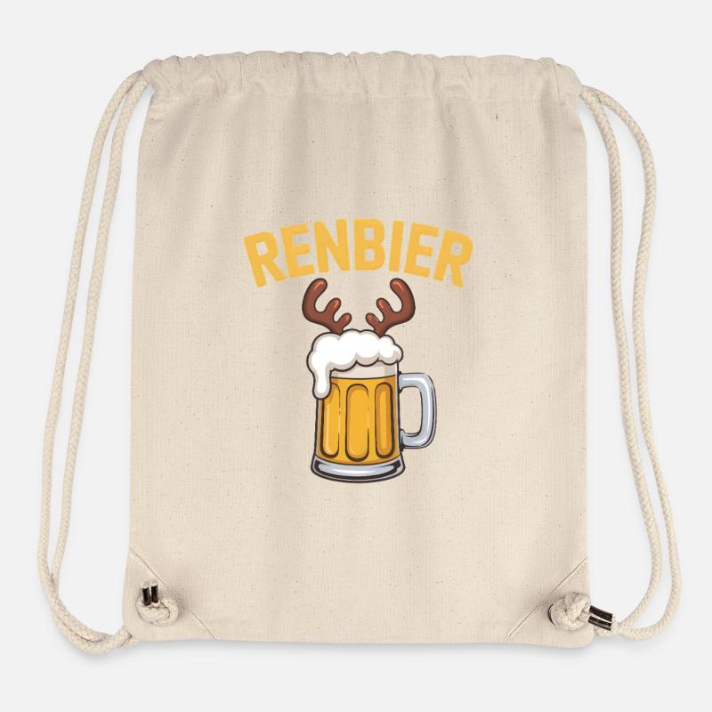 Renbier Bier mit Geweih - Stanley/Stella recycelter Gym Bag - Naturweiß