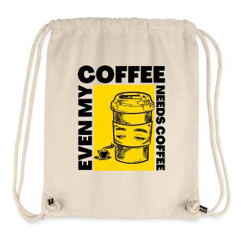 Even My Coffee Needs Coffee Funny Design - Stanley/Stella Recycled Gym Bag - natural - Front