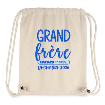 Big Brother Dezember 2026 Schwangerschaftsankündigung Geschenk - Stanley/Stella recycelter Gym Bag - Naturweiß - Vorne