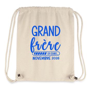 Big Brother November 2026 Schwangerschaftsankündigung Geschenk - Stanley/Stella recycelter Gym Bag - Naturweiß - Vorne
