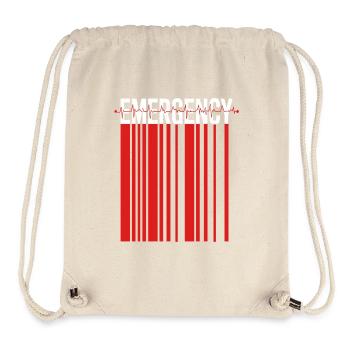 Rayure d’urgence contrastée - Sac à cordon recyclé Stanley/Stella - blanc naturel - Devant