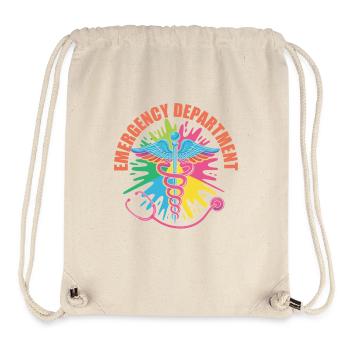 Buntes Notfall Emblem - Stanley/Stella recycelter Gym Bag - Naturweiß - Vorne