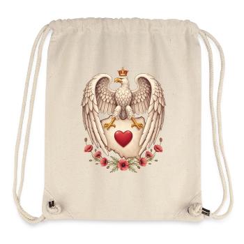 Englischer Adler Herz Mohn Emblem - Stanley/Stella recycelter Gym Bag - Naturweiß - Vorne