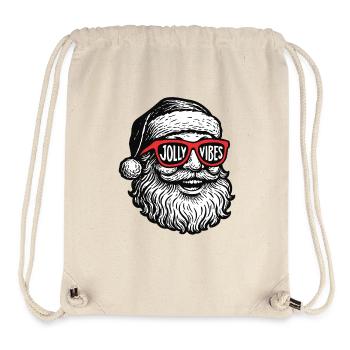 Jolly Vibes Santa Weihnachten Familie Urlaub Spaß - Stanley/Stella recycelter Gym Bag - Naturweiß - Vorne