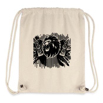 Löwe mit Lautsprechern – Musik & Bass Power Design - Stanley/Stella recycelter Gym Bag - Naturweiß - Vorne