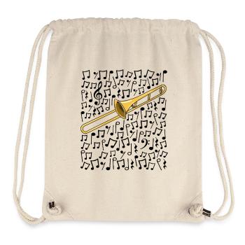 Posaune Musiknoten Posaunist Blechbläser - Stanley/Stella recycelter Gym Bag - Naturweiß - Vorne