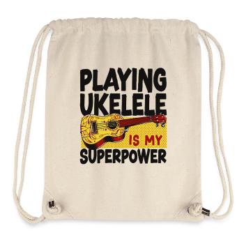 Hawaiian Ukulele Uke Playing - Stanley/Stella recycelter Gym Bag - Naturweiß - Vorne