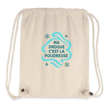 Mein Medikament ist Powder / Ski / Snowboard - Stanley/Stella recycelter Gym Bag - Naturweiß - Vorne