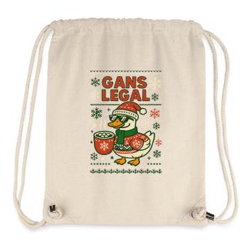 Gans Legal Weihnachtsgans Lustiger Spruch - Stanley/Stella recycelter Gym Bag - Naturweiß - Vorne