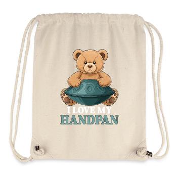 Ours en peluche Handpan - Sac à cordon recyclé Stanley/Stella - blanc naturel - Devant