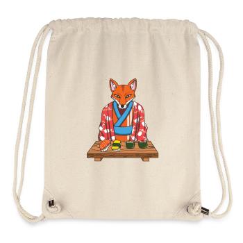 Retro Fox Kimono Sushi Japanischer Foodie-Anime-Geschenk - Stanley/Stella recycelter Gym Bag - Naturweiß - Vorne
