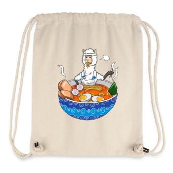 Funny Llamen Ramen Llama Alpaca Japanese Food Gift - Stanley/Stella Recycled Gym Bag - natural - Front