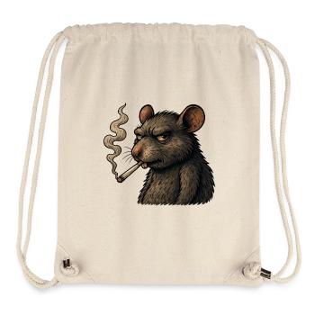 Smoking Rat - Stanley/Stella Recycled Gym Bag - natural - Front