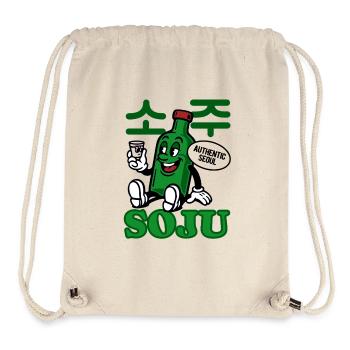 Soju Cartoon Bottle | Korean liquor - Stanley/Stella Recycled Gym Bag - natural - Front