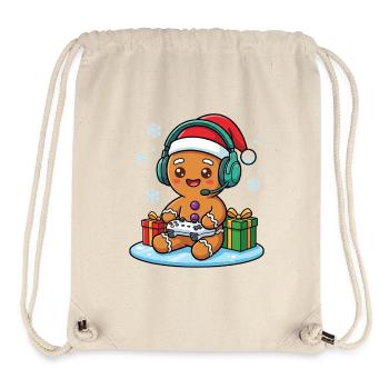 Spaßiges Lebkuchen-Weihnachtsspiel - Stanley/Stella recycelter Gym Bag - Naturweiß - Vorne
