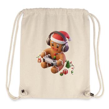 Spaßiges Lebkuchen-Weihnachtsspiel - Stanley/Stella recycelter Gym Bag - Naturweiß - Vorne