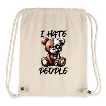 hate people - Stanley/Stella recycelter Gym Bag - Naturweiß - Vorne