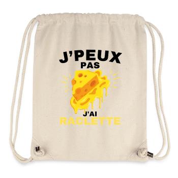 Ich kann nicht, Raclette - Stanley/Stella recycelter Gym Bag - Naturweiß - Vorne