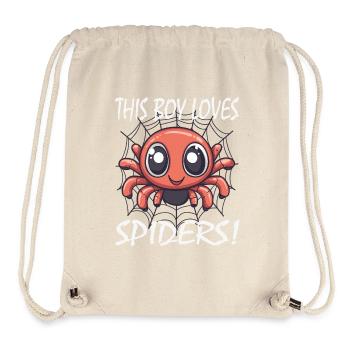Boy loves spiders – cute spider - Stanley/Stella Recycled Gym Bag - natural - Front