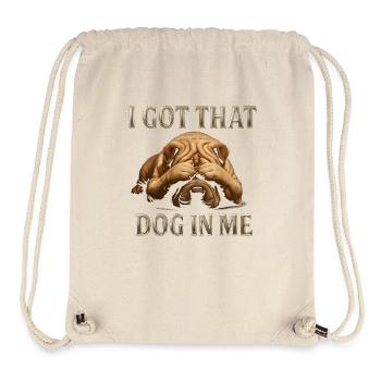 Hund in Mir Shar Pei Hund  - Stanley/Stella recycelter Gym Bag - Naturweiß - Vorne