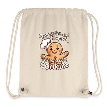 Gingerbread Expert – Will Work for Cookies - Stanley/Stella Recycled Gym Bag - natural - Front