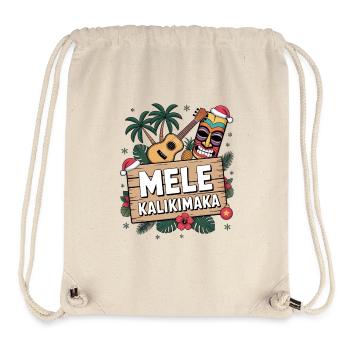 Noël Mele Kalikimaka Hawaii - Sac à cordon recyclé Stanley/Stella - blanc naturel - Devant