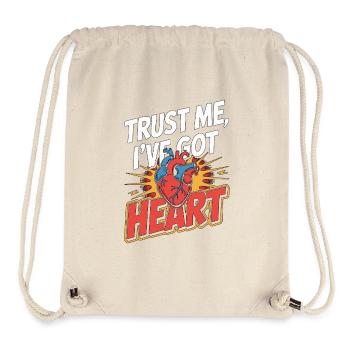 Technicien cardiaque, crois-moi, j’ai un technicien en écho cardiaque - Sac à cordon recyclé Stanley/Stella - blanc naturel - Devant