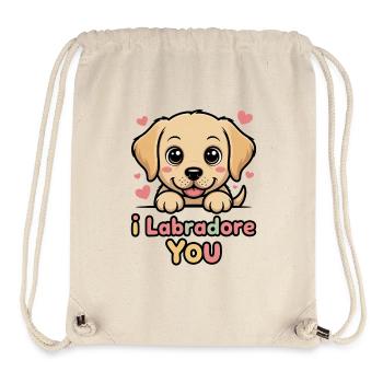 Ich Labrador, du Welpe Pun Pun - Stanley/Stella recycelter Gym Bag - Naturweiß - Vorne