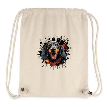 Dog Portrait Paint Splash - Stanley/Stella Recycled Gym Bag - natural - Front