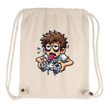 Exhausted Gamer in Action - Stanley/Stella Recycled Gym Bag - natural - Front